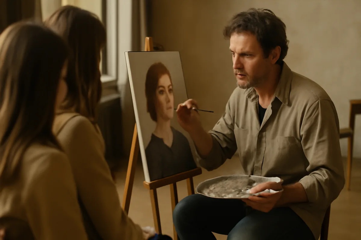 Ritratti d’artista dal vivo: come partecipare a una sessione e portare a casa un’opera unica